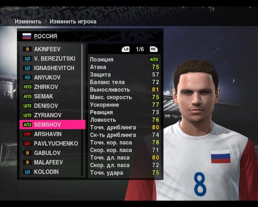 Pro Evolution Soccer 2010 - Сборная России в PES 2010.